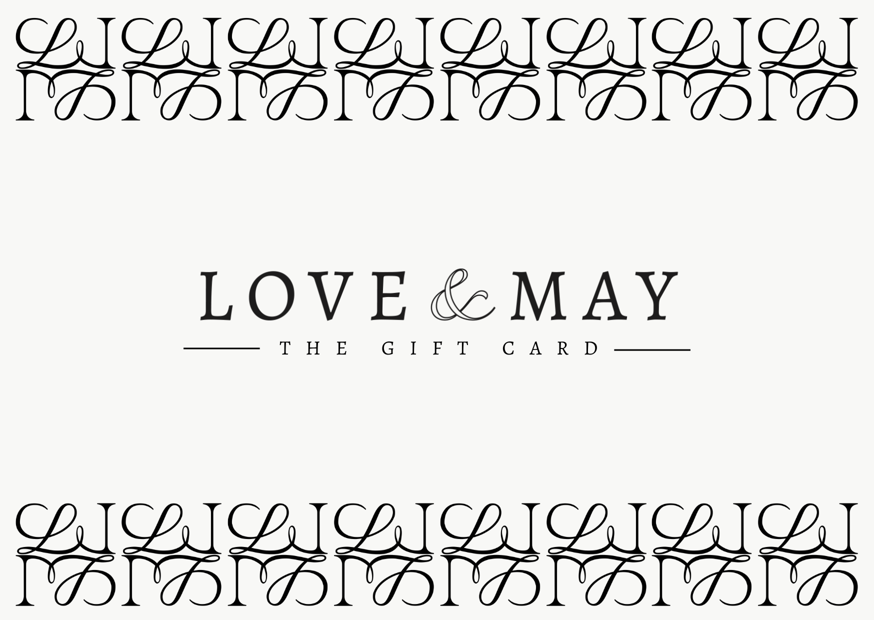Gift Card Love & May